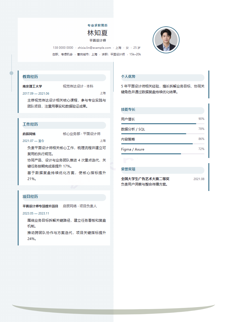 双镜环线平面设计师 · 资深内容示例